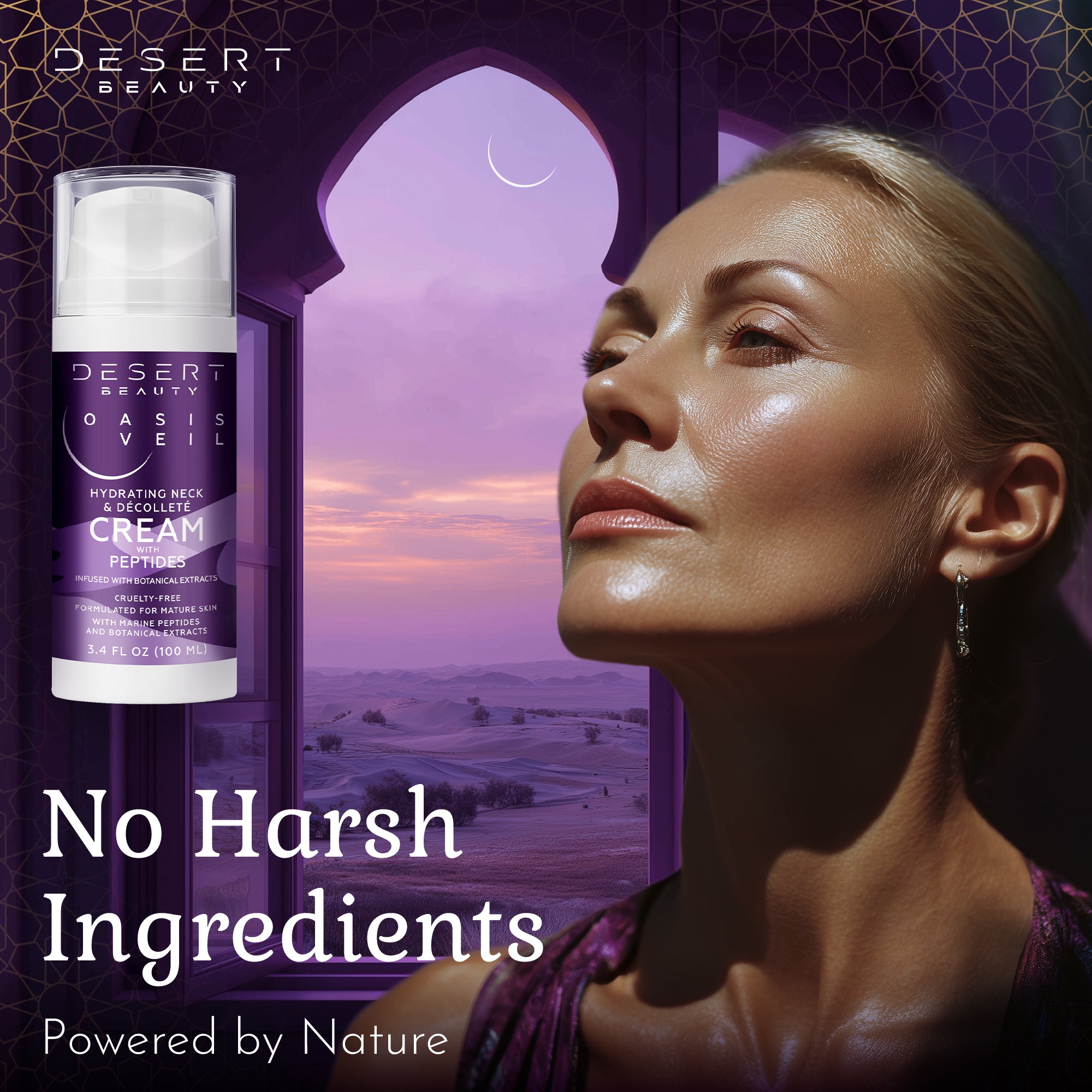 Firming Peptide Neck Cream for Crepey Skin | Oasis Veil – Desert