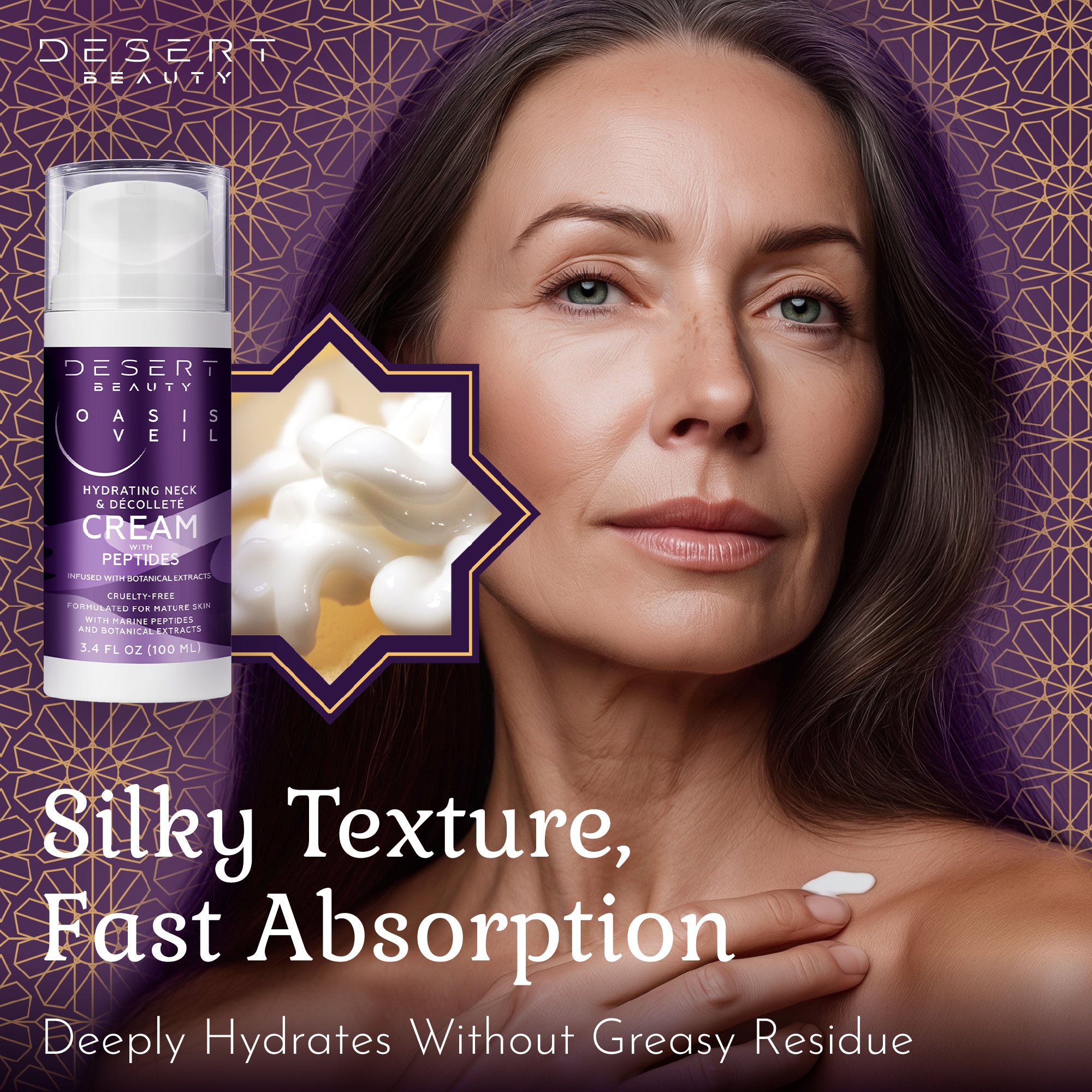 Firming Peptide Neck Cream for Crepey Skin | Oasis Veil – Desert