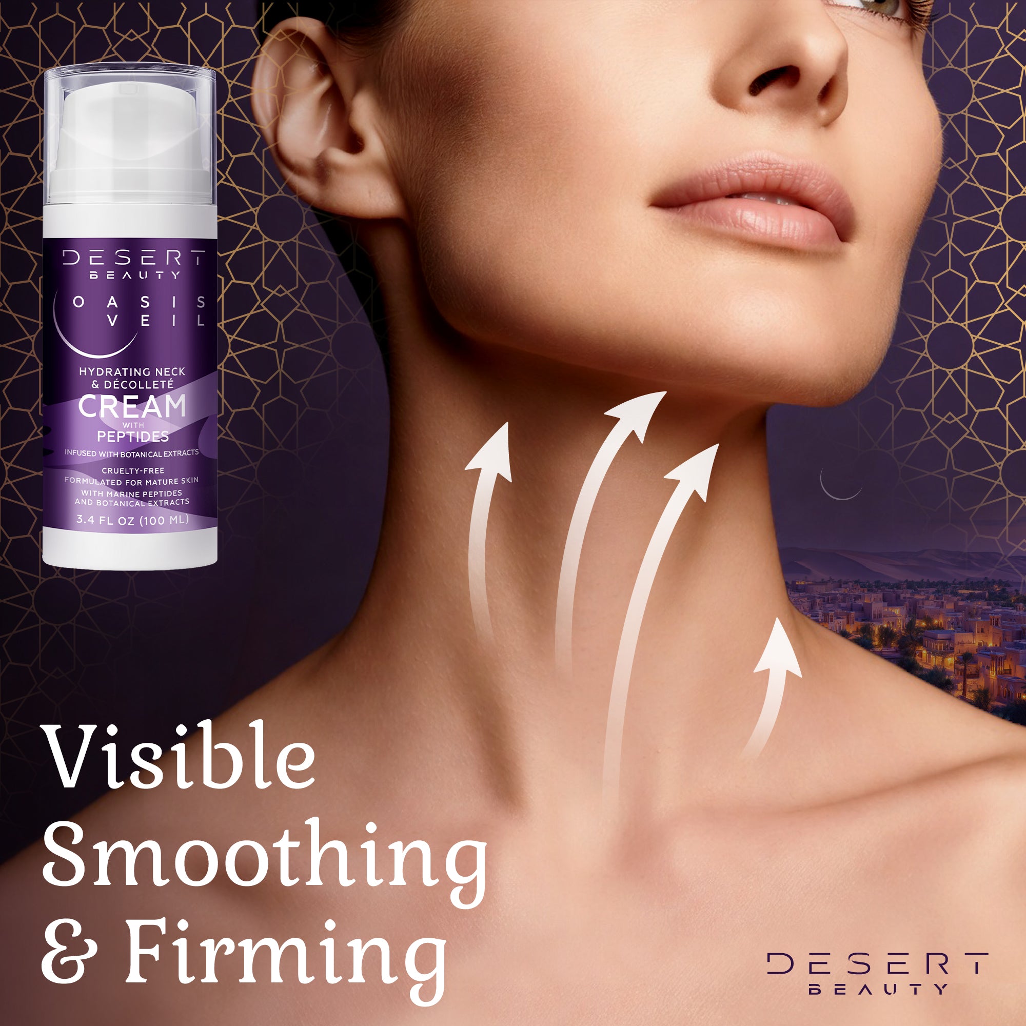 Firming Peptide Neck Cream for Crepey Skin | Oasis Veil – Desert